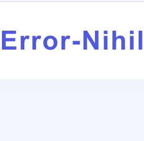Error Nihil